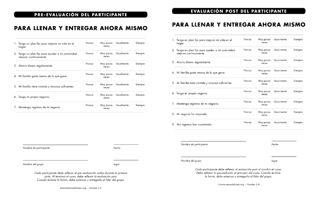 <p style="text-align: center;">Para descargar las evaluaciones pre y post haga clic en: <a href="/wp-content/uploads/2018/07/ES_V3.4_Pre_Post.pdf" download="Pre_Post_Evaluaciones">Evaluaciones</a></p>