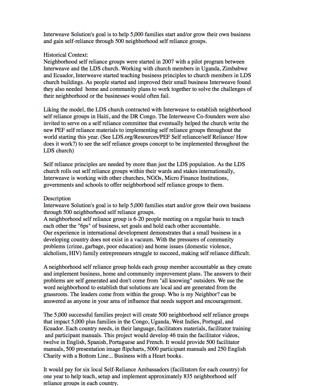 This is a grant proposal to the organization USAID. download (76 KB)