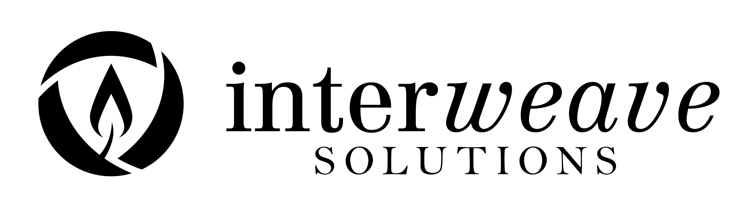 Logo, horizontal, black, .eps Download (1.3MB) Interweave Solutions logo, horizontal style, black color, in the vector .eps format.