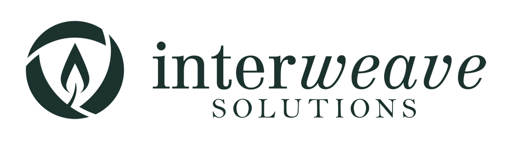Logo, horizontal, green, large, .png Download (150KB) Interweave Solutions logo, horizontal style, dark green color, in the raster .png format. This file has a transparent background.