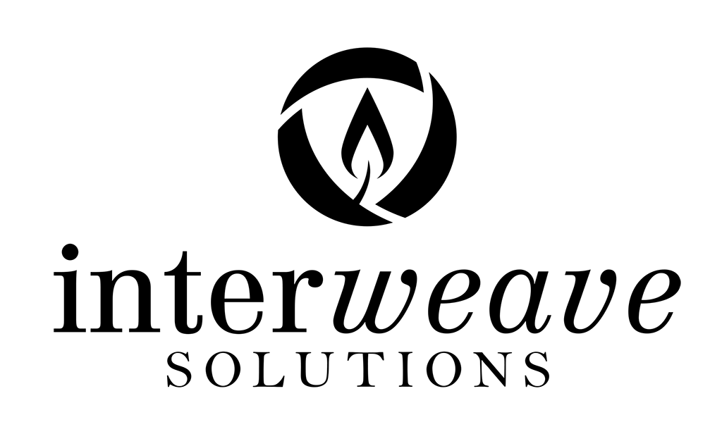 Logo, vertical, black, large, .png Download (150KB) Interweave Solutions logo, vertical style, black color, in the raster .png format. This file has a transparent background.